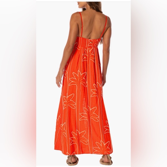 Maaji Lupine Embroidered Linen Midi Dress, Size Large, $252 - Picture 7 of 14